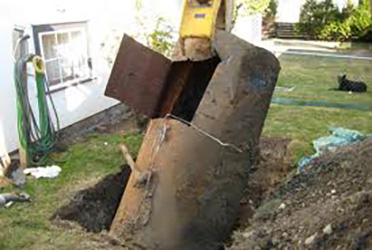 Oil tank removal